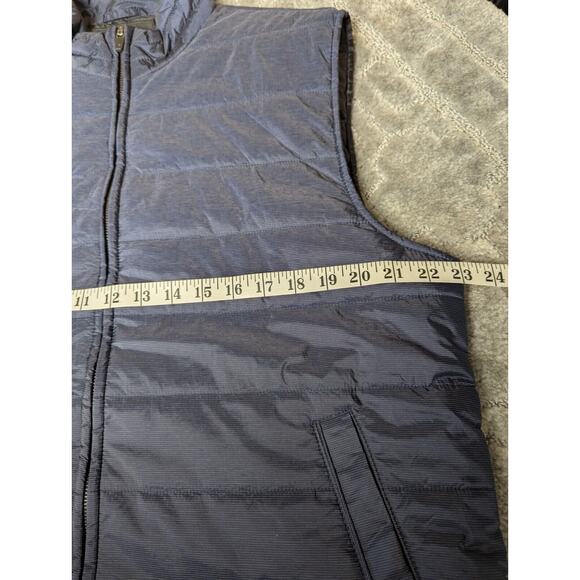 Marc Anthony Puffer Vest Jacket MENS SIZE LARGE navy full zip poly fill classic - Picture 9 of 13